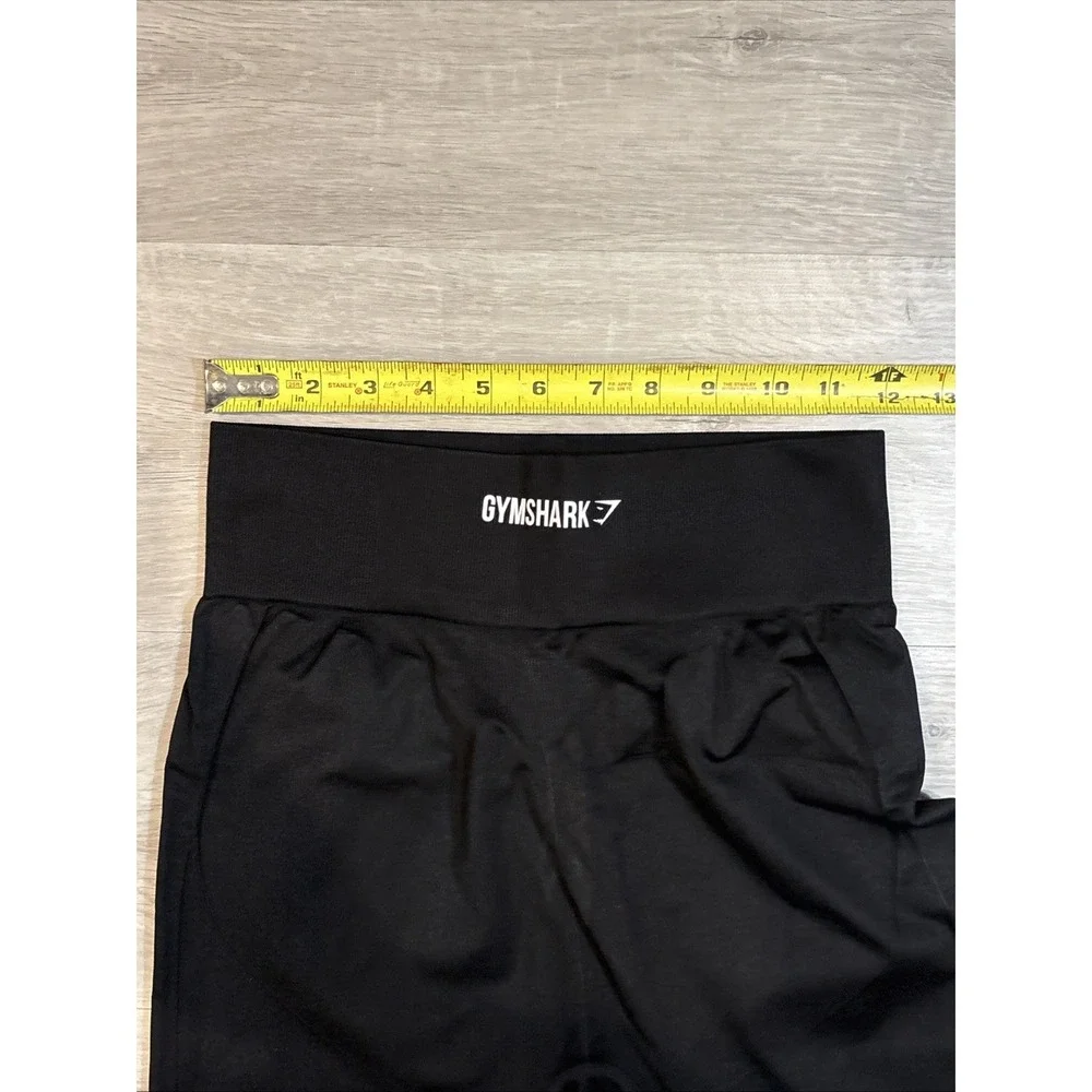 Gymshark Women's S‎ Seamless Two Tone Leggings Black & Gray High Waisted
